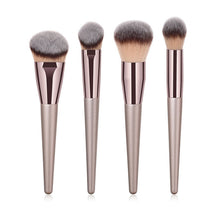 Load image into Gallery viewer, Full 10 set Champagne Makeup Brushes