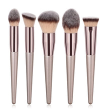 Load image into Gallery viewer, Full 10 set Champagne Makeup Brushes