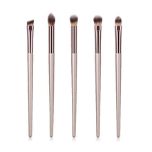 Load image into Gallery viewer, Full 10 set Champagne Makeup Brushes